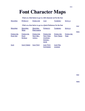 Fillable Online Font Character Maps Fax Email Print - pdfFiller