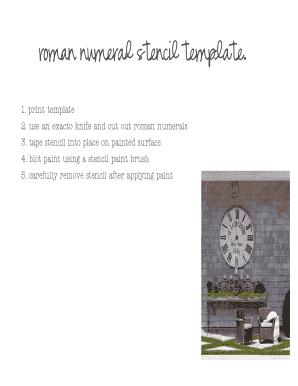 Fillable Online roman numeral stencil template Fax Email Print - pdfFiller