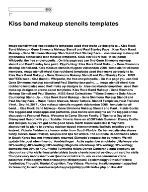 Fillable Online Kiss band makeup stencils templates Fax Email Print ...