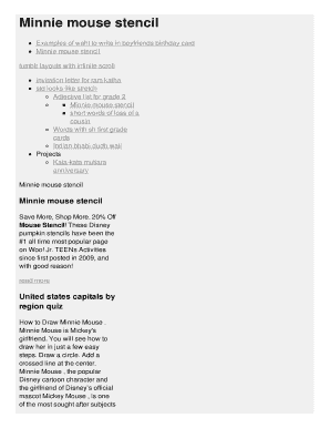 Fillable Online Minnie mouse stencil Fax Email Print - pdfFiller