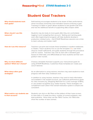 goal tracker template