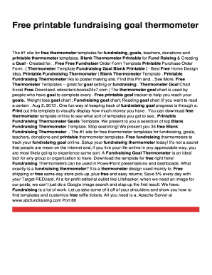 Fillable Online Free printable fundraising goal thermometer Fax Email ...