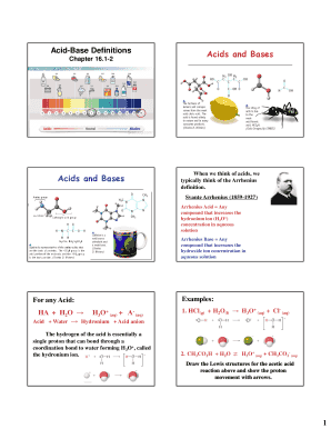 fillable online acid base definitions fax email print pdffiller acid definitions