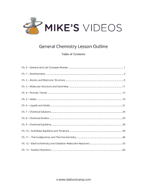 fillable online general chemistry lesson outline fax email print lesson outline