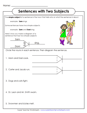 Fillable Online Sentences with Two Subjects Fax Email Print - pdfFiller