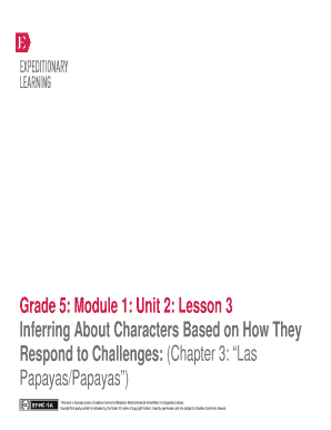 Fillable Online Grade 5: Module 1: Unit 2: Lesson 3 Fax Email Print