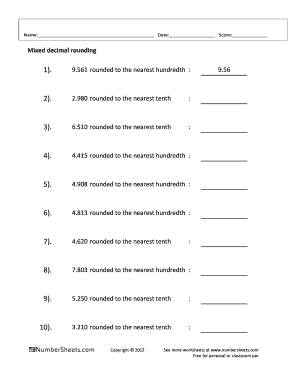 Fillable Online Name: Date: Score: Fax Email Print - pdfFiller