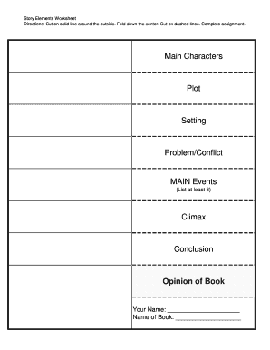 Story Elements Worksheet