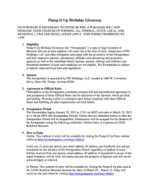 Pump It Up Online Waiver Edit Print Fillable Templates Pump It Up Birthday Giveaway The Sweepstakes Is Open To Legal Residents Of