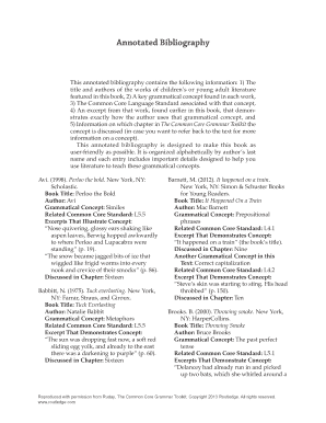 Example of annotated bibliography picture