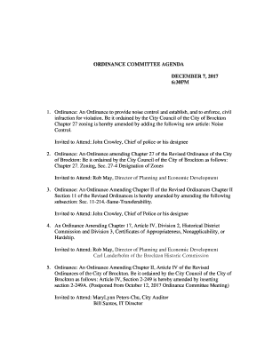 ordinance brockton committee noise ma agenda
