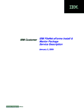 Fillable Online IBM Customer IBM FileNet eForms Install &amp; Fax Email ...