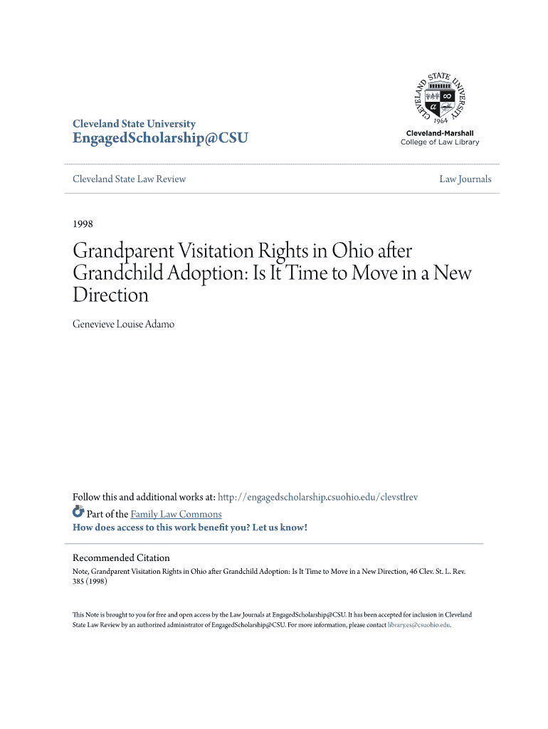 Fillable Online Grandparent Visitation Rights in Ohio after Fax Email