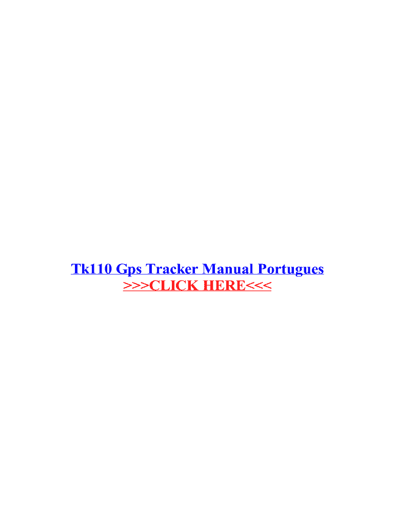 Fillable Online Tk110 Gps Tracker Manual Portugues Fax Email Print