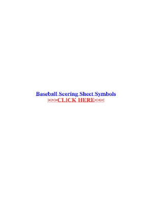 Fillable Online Baseball Scoring Sheet Symbols Fax Email Print - pdfFiller