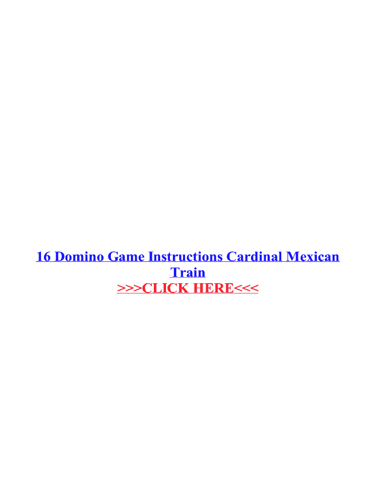 16 Domino Game Instructions Fill Online, Printable, Fillable, Blank