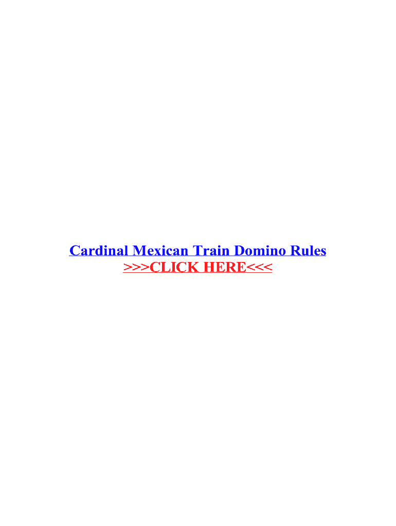 domino cardinal mexican train rules