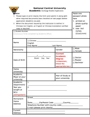 Please type or print clearly this form and submit it along with other required documents (see checklist on last page) before application deadline via post