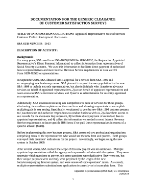 DOCUMENTATION FOR THE GENERIC CLEARANCE