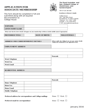 This form should be completed in full and submitted along with all required documentation to