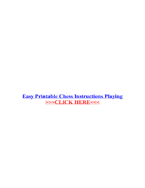 Printable Instructions For Playing Chess