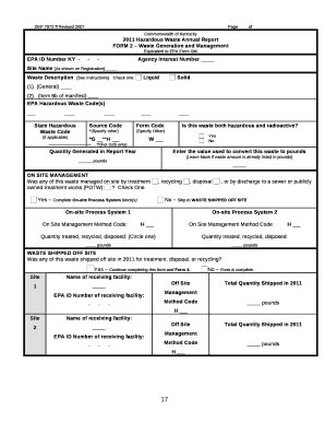 FORM 2 Waste Generation and Management