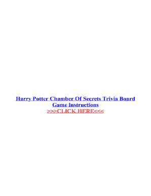 Fillable Online Harry Potter Chamber Of Secrets Trivia Fax Email Print ...