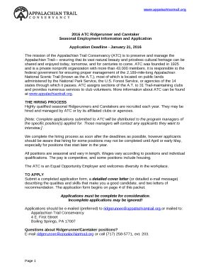 Application Deadline - January 31, 2016