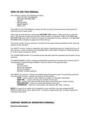 This manual contains the following sections: