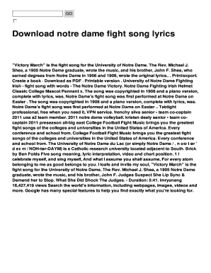mascot music lyrics - Printable Templates towards Fill Out image regarding Fight Song Lyrics Printable identified as mascot tune lyrics - Printable Templates in the direction of Fill Out