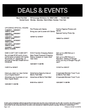 Fillable Online Menlo Park Mall Fax Email Print - pdfFiller