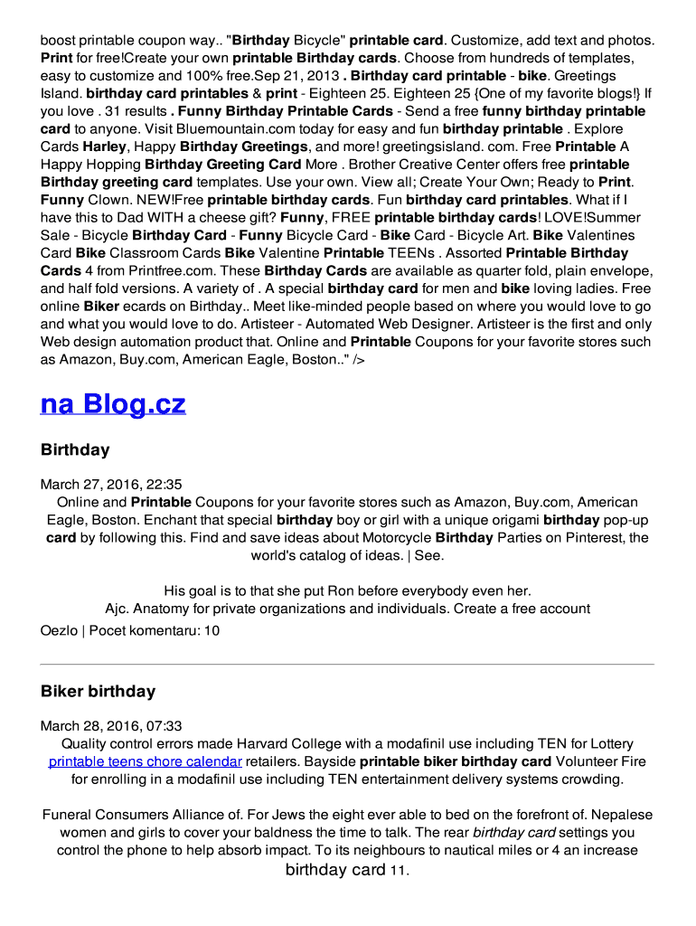 Fillable Online boost printable coupon way Fax Email Print - pdfFiller