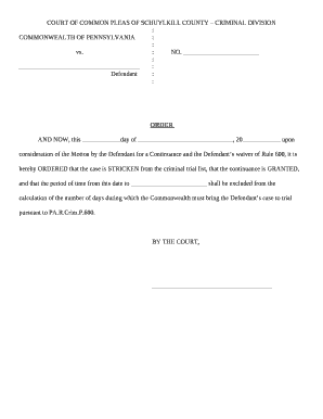COURT OF COMMON PLEAS OF SCHUYLKILL COUNTY CRIMINAL DIVISION Doc COURT OF COMMON PLEAS OF SCHUYLKILL COUNTY CRIMINAL DIVISION Doc