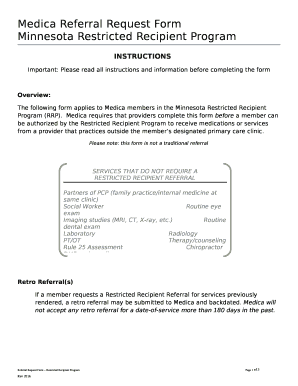 Medica Referral Request Form