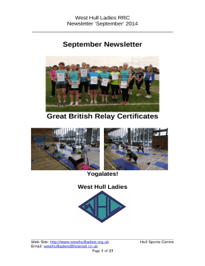 Great British Relay Certificates