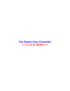 Fillable Online Pbs Daniel Tiger Printables Fax Email Print - pdfFiller