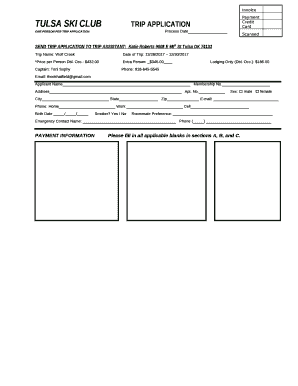 TULSA SKI CLUBTRIP APPLICATION