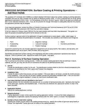 PROCESS INFORMATION: Surface Coating & Printing Operations INSTRUCTIONS