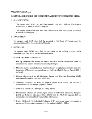 Sems clerk