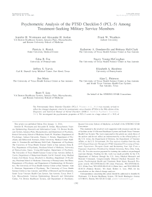 Fillable Online Psychometric Analysis of the PTSD Checklist-5 (PCL-5 ...