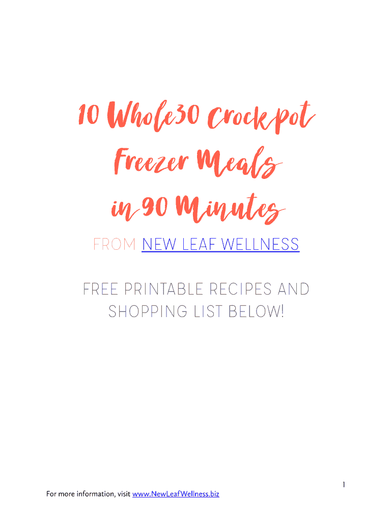 Fillable Online FREE PRINTABLE RECIPES AND Fax Email Print - pdfFiller