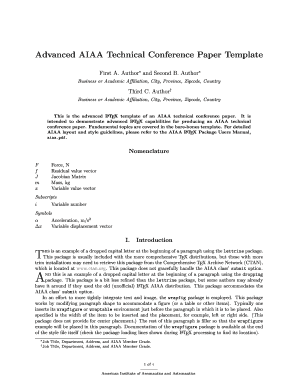Fillable Online Advanced AIAA Technical Conference Paper Template Fax Fillable Online Advanced AIAA Technical Conference Paper Template Fax