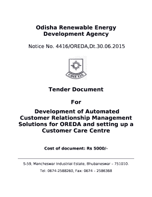 Development of Automated Customer Relationship Management Solutions for OREDA and setting up a Customer Care Centre