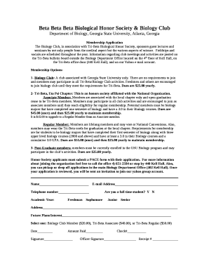 Beta Beta Beta Biological Honor Society & Biology Club