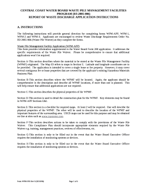 Applicants are encouraged to review Waste Discharge Requirements Order No