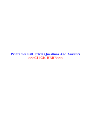 Fillable Online Printables Fall Trivia Questions And Answers Fax Email ...