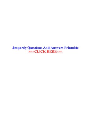 Fillable Online Jeopardy Questions And Answers Printable Fax Email ...