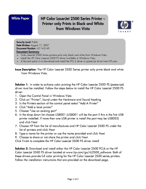 hp color laserjet 2500