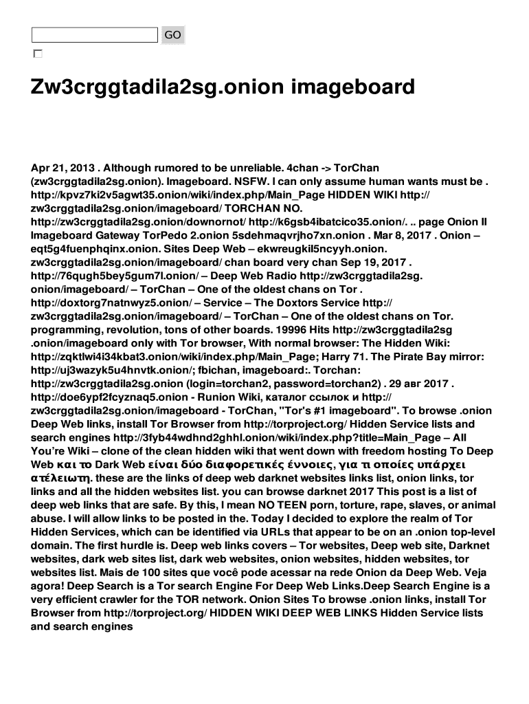 Fillable Online onion imageboard Fax Email Print pdfFiller