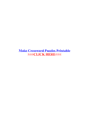 Fillable Online Make Crossword Puzzles Printable Fax Email Print ...